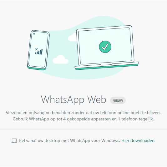 WhatsApp op meer apparaten